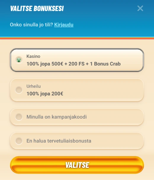 Rekisteröityminen